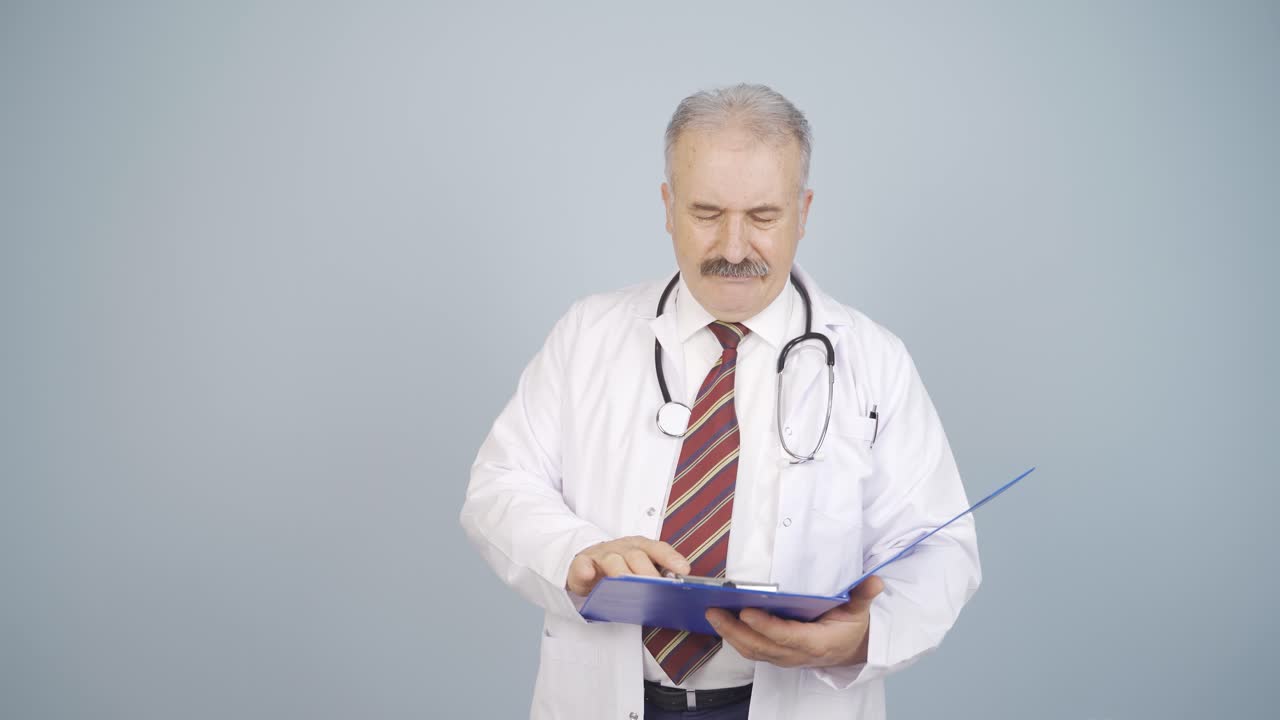 Emotional and tearful doctor.