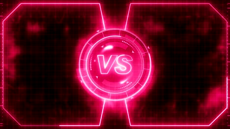 futuristische sport spel loop animatie. versus vechten achtergrond. radar neon digitaal scherm. versus spel controle interface element. gevecht vechten sportwedstrijd.