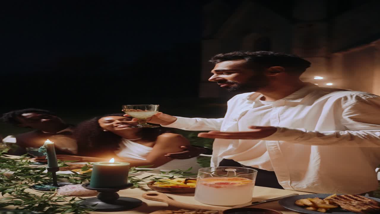 Persone che festeggiano a una cena