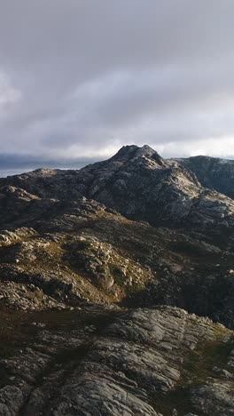 aerial view mountain peaks surface vertical video