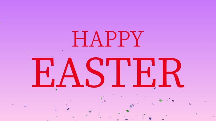 Happy Easter event text animation motion graphics