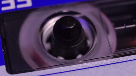 cinta de cassette de audio, macro en primer plano