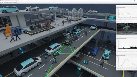 a dynamic urban landscape depicting automated vehicles and smart technology integration in transportation systems for future mobility innovations