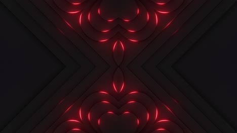 abstract geometric design with red neon lights