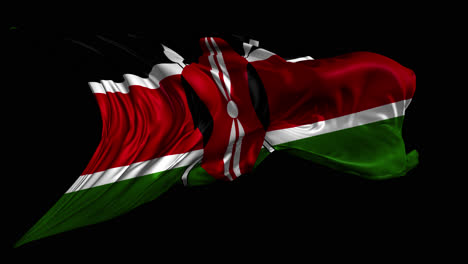 agitando la bandera de kenya
