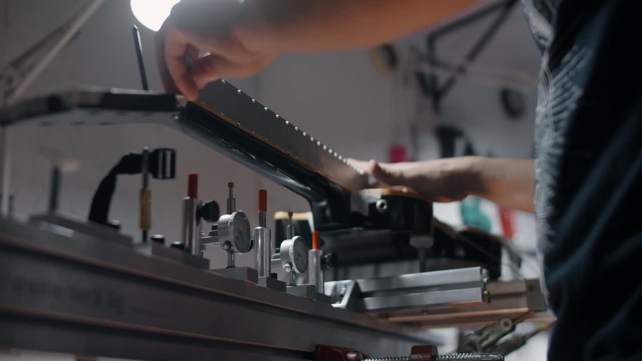 Person Working on a Printing Machine