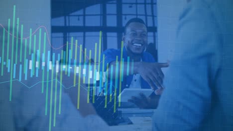 Animación-Del-Procesamiento-De-Datos-Financieros-Sobre-Diversos-Empresarios