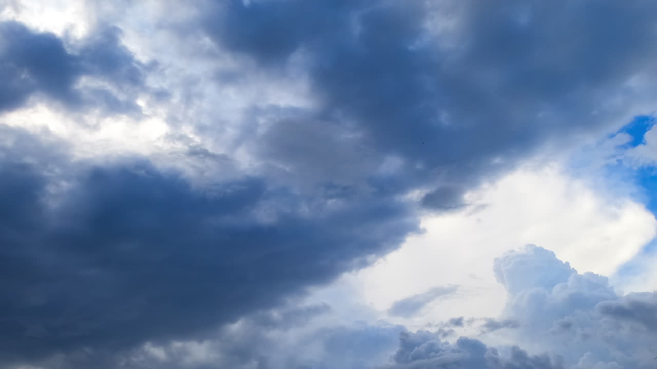 Timelapse of dramatic cloud movements. Enjoy the captivating timelapse of clouds shifting and swirling in the sky, showcasing dynamic weather patterns