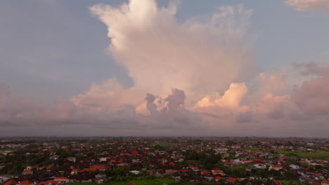 village of canggu, serene and romantic atmosphere across the horizon