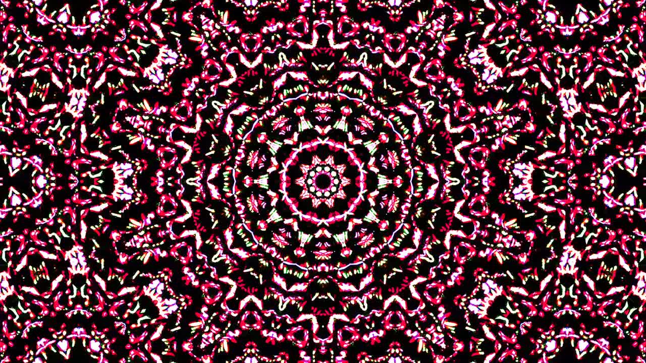 Beautiful abstract kaleidoscope that shines, a radiant light that regulates the subtle movements