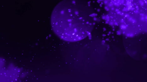 animation of glowing light spots moving over full moon and black background