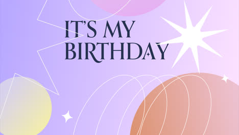그라디언트 생일 템플릿의 모션 그래픽