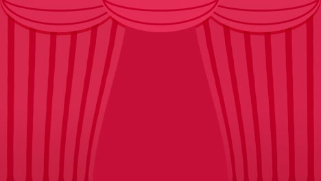 animación de un simple cierre y apertura de una cortina