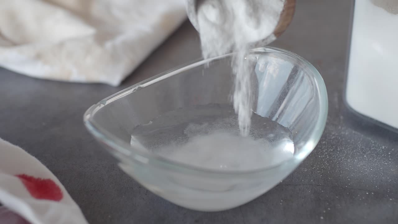 Baking bread: Mixing ingredients