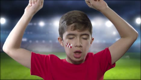 boy celebrating croatia goal