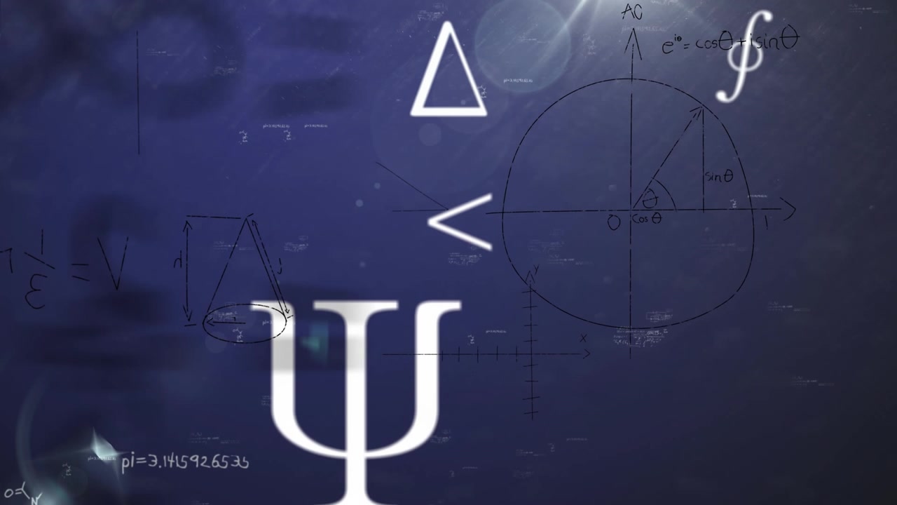 Animazione di equazioni matematiche su sfondo bianco