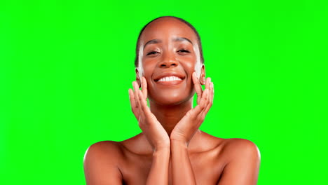 Beauty,-hands-on-face-and-black-woman-in-studio