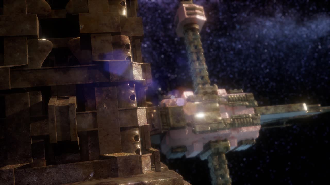 우주를 여행하는 우주선