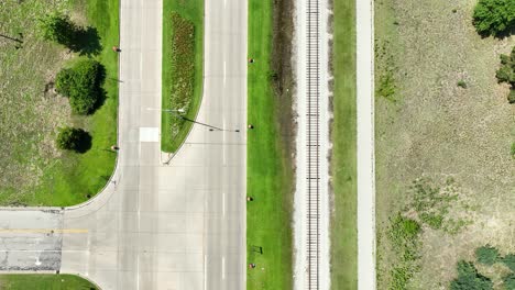 top down track of shoreline drive before the newly implemented road diet