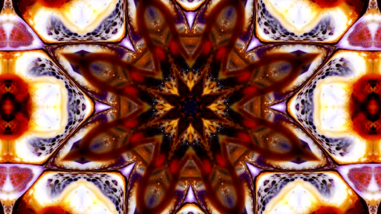 abstracto pincel tinta concepto liso patrón simétrico ornamental decorativo caleidoscopio movimiento círculo geométrico y formas de estrellas