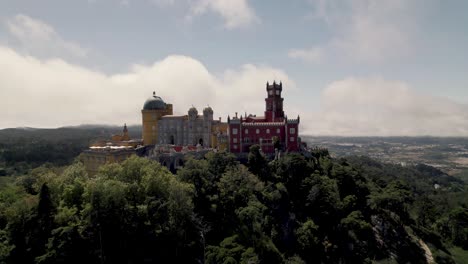 pena palace, hilltop romanticist castle in sintra, portugal