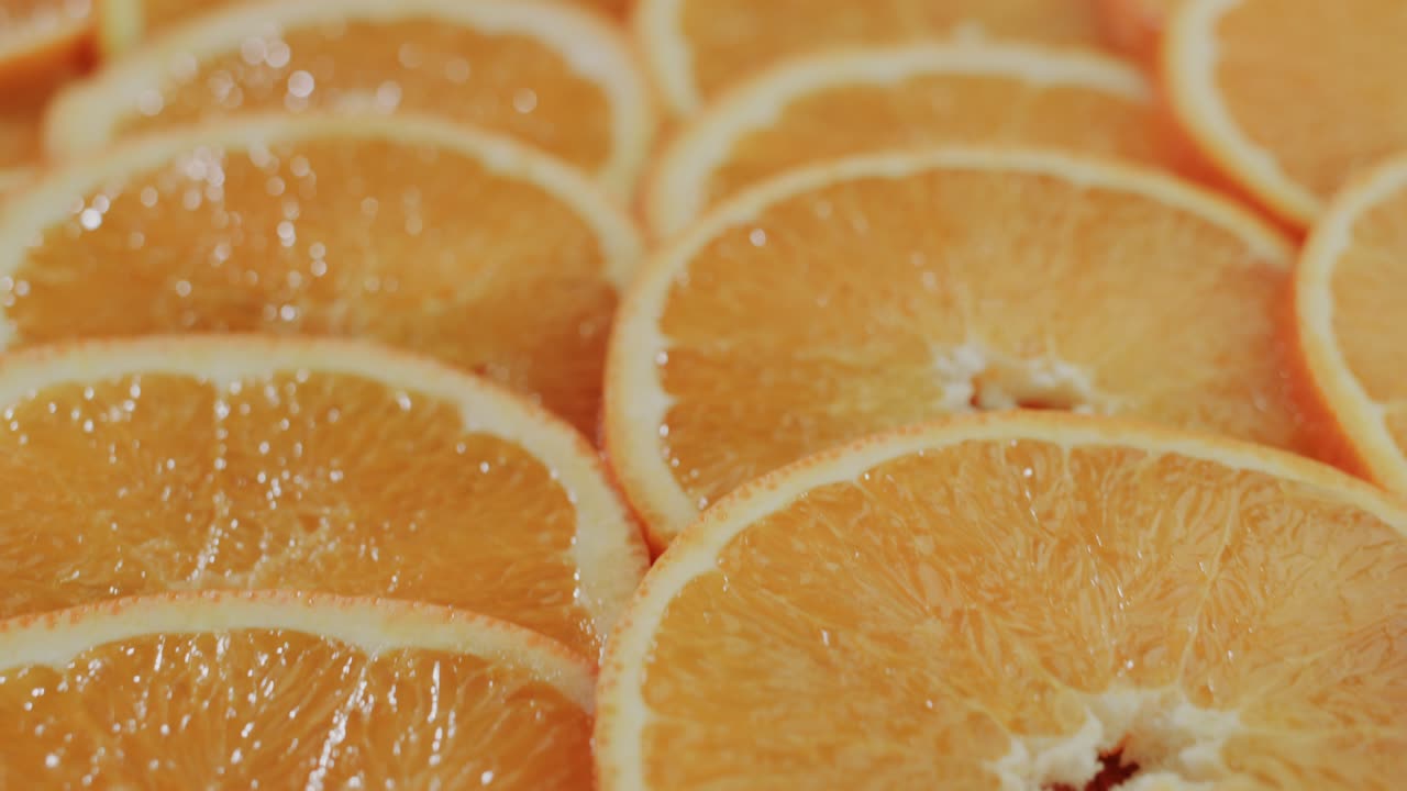 el fondo de las rebanadas de naranja