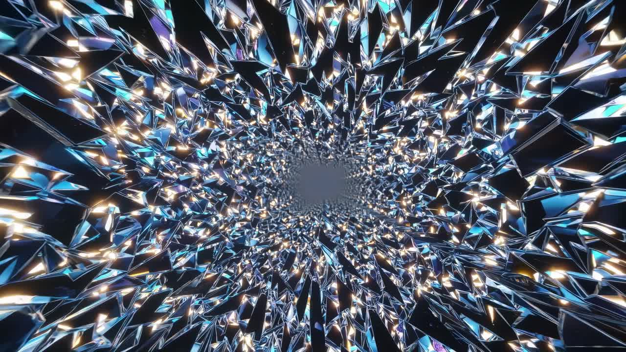 túnel de cristal abstracto