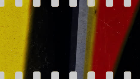 Vintage filmstrip colorful abstract animated overlay, transparent 4K video, alpha channel, ProRes