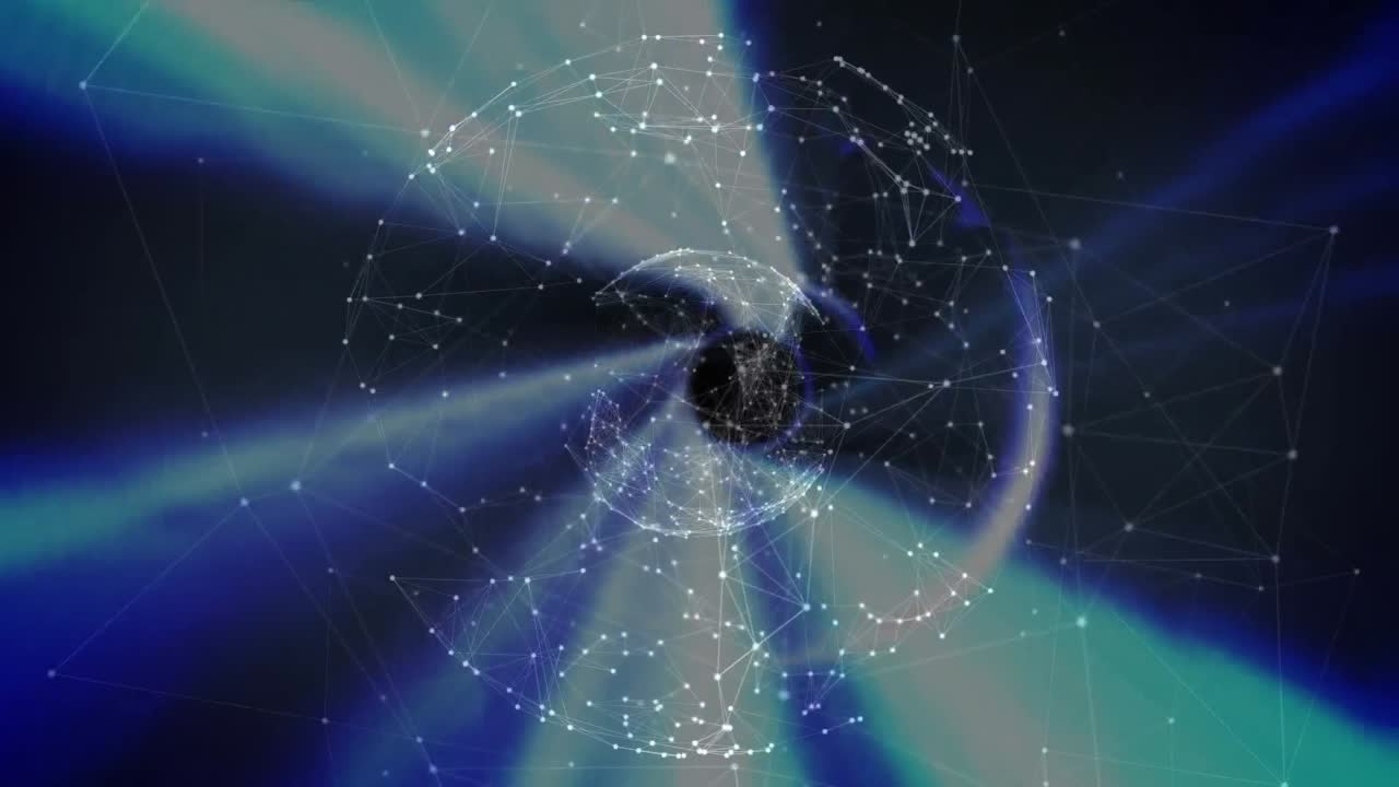 Animation of globe with network of connections