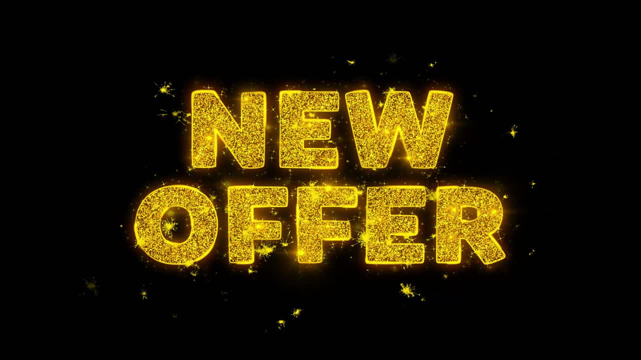 New Offer Sparkling Text Graphic