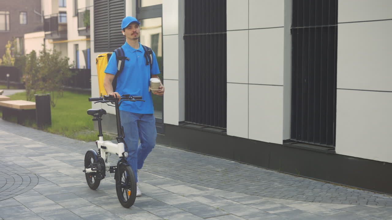 Delivery Person with E-Bike