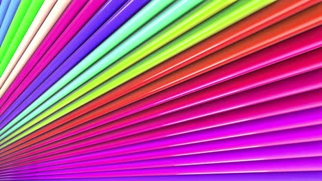 abstract 3d seamless bright background in 4k with rainbow tapes. rainbow multicolored stripes move cyclically in simple geometry cartoon creative style. looped smooth animation. 56