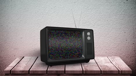 television with pixel noise on its screen