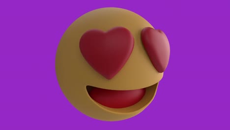 Animación-Del-Icono-Emoji-De-Corazones-Sobre-Formas-Caleidoscópicas-Rojas.