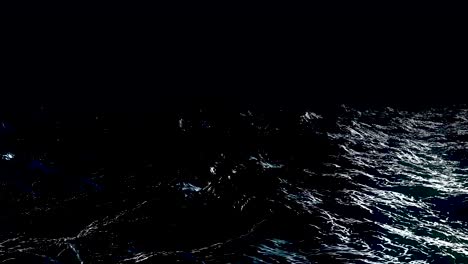 animation of sea waves at night. landscape of world on sea or ocean. sea surface, waves in a dark night. seamless loop