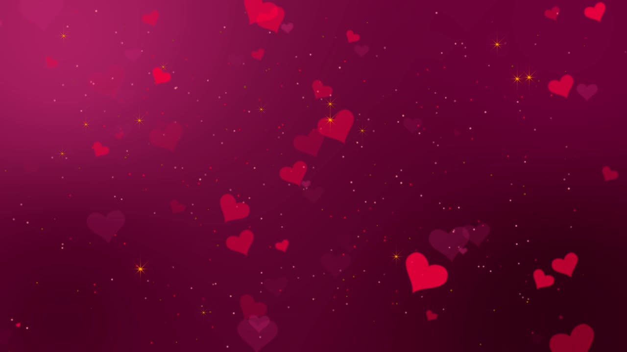 Floating heart shapes anniversary 14 february design element valentines day hearts and bokeh red 4k