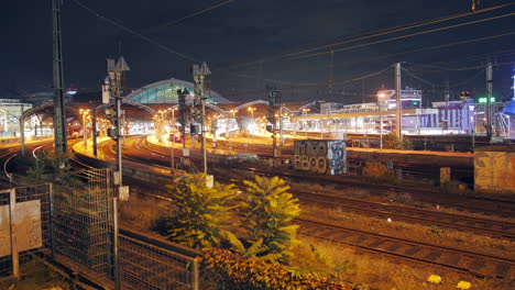 long exposure timelapse of the exit of cologne central station