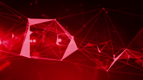 4k technology abstract animation background seamless loop. red color