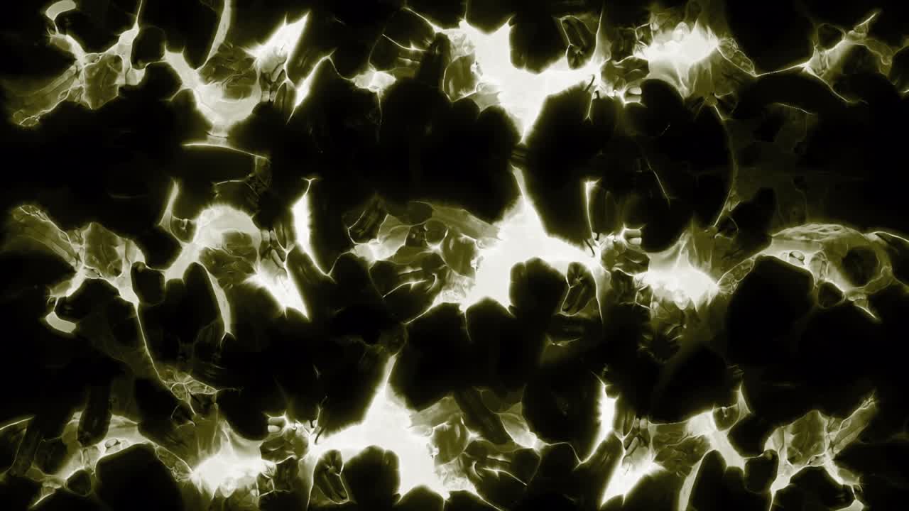 movimiento aleatorio abstracto de llamaradas de luz en la oscuridad, bucle sin costuras. diseño. movimiento caótico de manchas coloridas