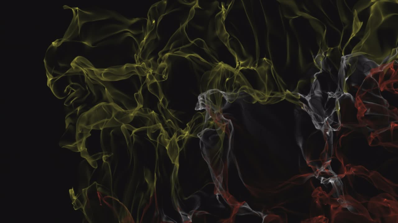 el butano de bandera se convierte en humo. concepto de debilitamiento del estado, canal alfa.