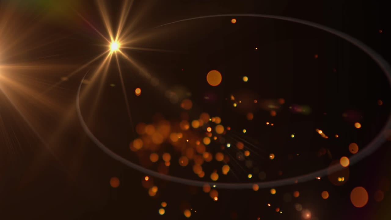 검은 바탕에 빛의 반점과 빛의 반점이 빛나는 오렌지색 반 ⁇ 불