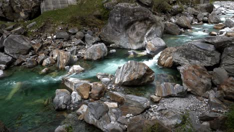 crystal clear green stream in valle verzasca