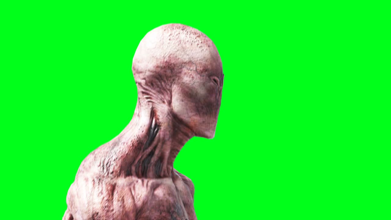 animación de monstruos aterradores. físico, movimiento, desenfoque. animación realista en 4k. pantalla verde