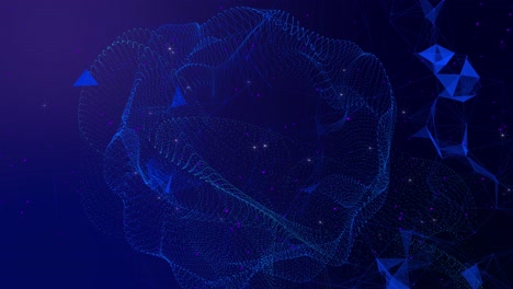 futuristic energy sphere data flow motion sphere particles digital background big data cyber space