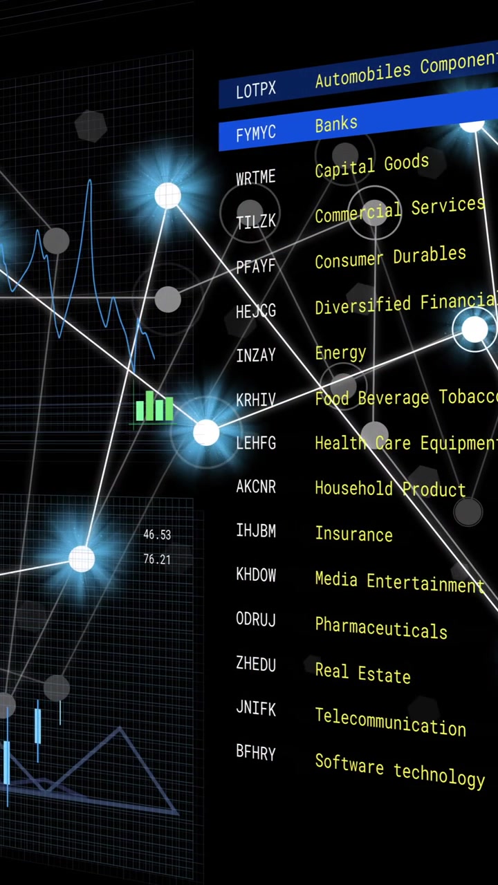 Animation of financial data processing over networks of connections