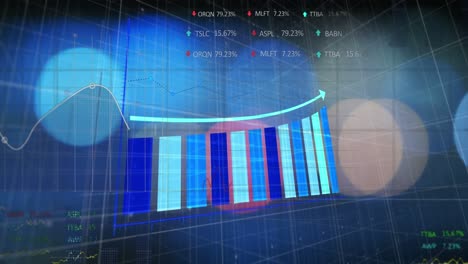 Animation-Der-Datenverarbeitung-über-Statistiken-Und-Scheinwerfer