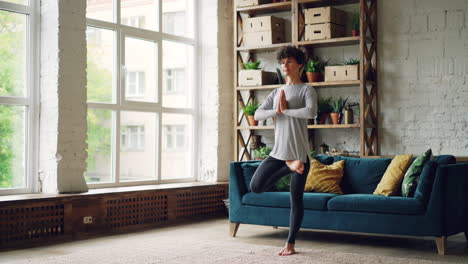 yoga practice at home