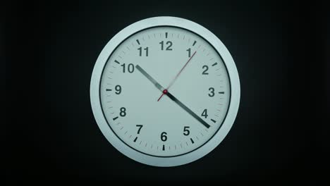 time lapse white wall clock tell the time 10 o'clock and a half.