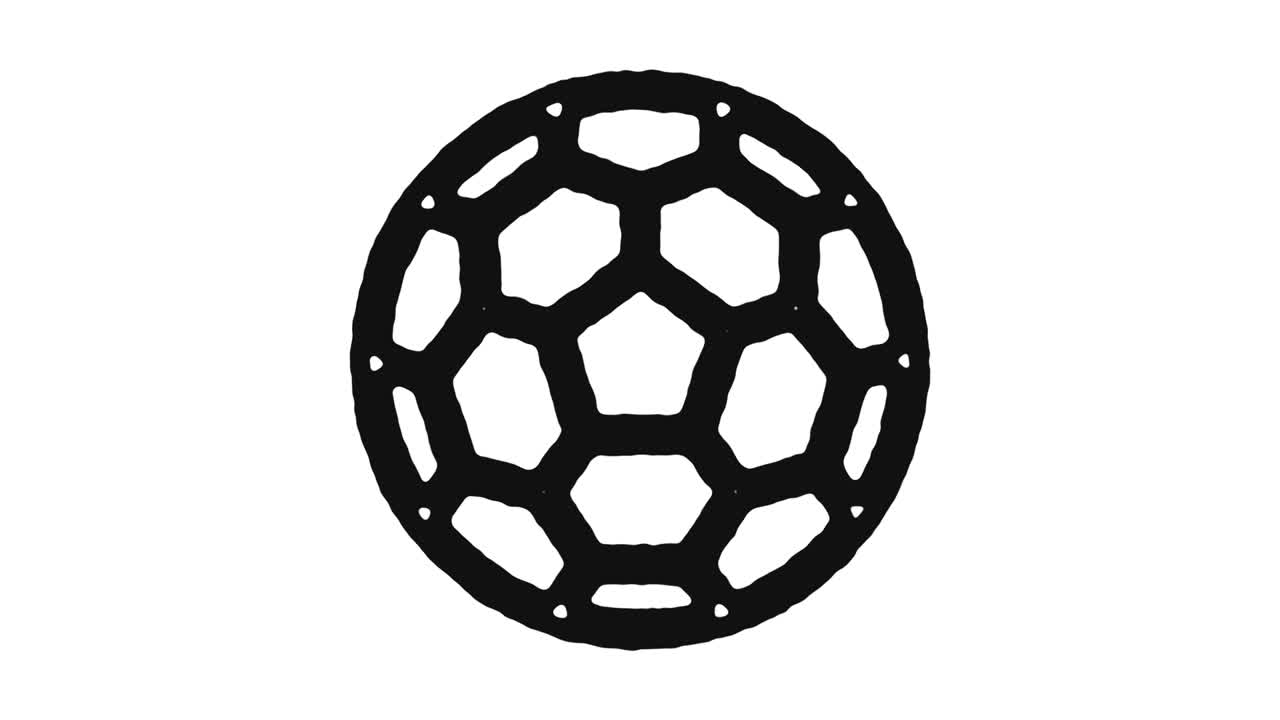 Soccer Ball Icon Animation Footage & Alpha Channel