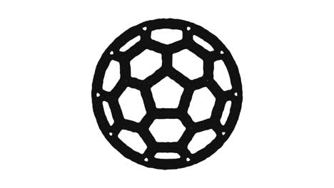 soccer ball icon animation footage & alpha channel